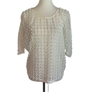 Altard State White Mesh Top